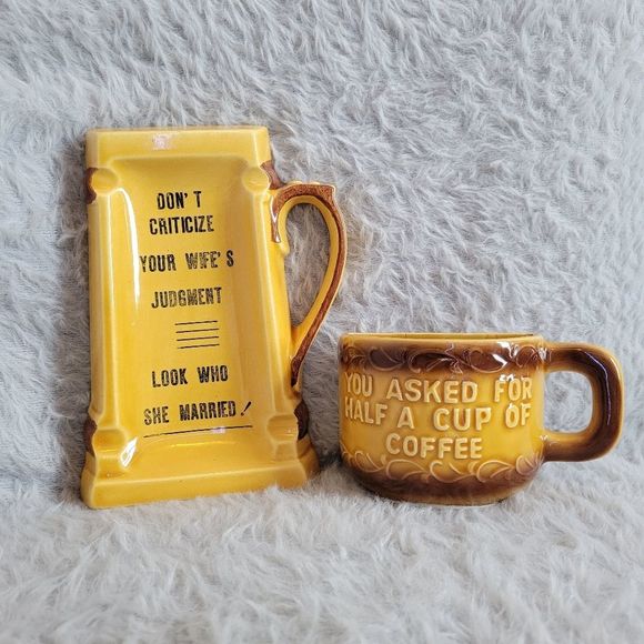 Comical Kitchen or Office Retro Decor Set Vintage Japan Homewares - Picture 1 of 7